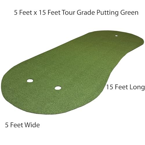 PREMIUM PRO TURF - 5 Feet x 15 Feet Professional Synthetic Turf Grass Nylon Practice Indoor Outdoor Putting Green